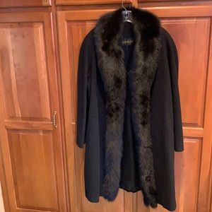 MR Apparel Group - Nordstrom black coat. Fur